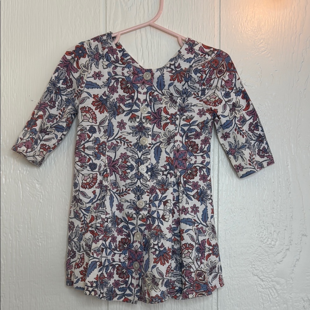 Old Navy Button Front Floral Print Toddler Dress